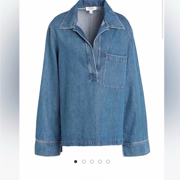 COS Blue Denim Pullover Shirt sz 6 - Picture 2 of 10